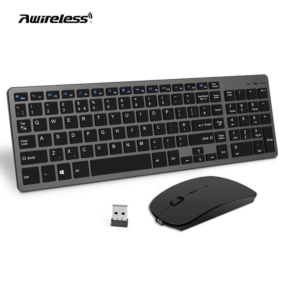 ABS 2.4ghz Wireless Keyboard Mouse Combos